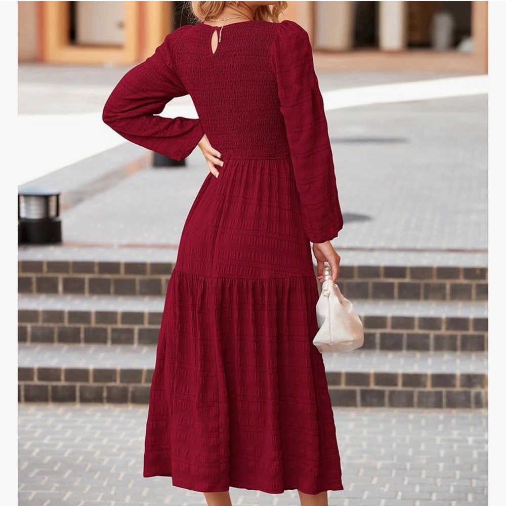 Red wine maxi dress size large